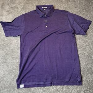 Peter Millar Purple Microstripe Polo Shirt Men’s XL‎ Cotton Golf Casual